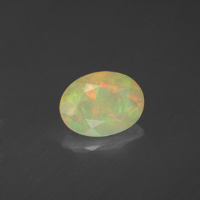 Ópalo multicolor natural de 0,70 ct, transparente, transparente / translúcido
