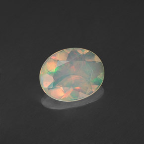 Ópalo multicolor natural de 0,80 ct, transparente, transparente / translúcido