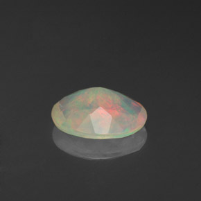 Ópalo multicolor natural de 0,80 ct, transparente, transparente / translúcido