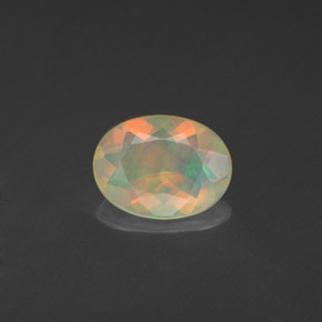 Ópalo multicolor natural de 0,71 ct, transparente, transparente / translúcido