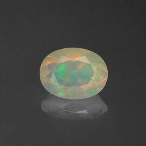 Ópalo multicolor natural de 0,80 ct, transparente, transparente / translúcido