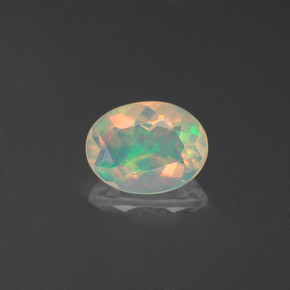Ópalo multicolor natural de 0,71 ct, transparente, transparente / translúcido