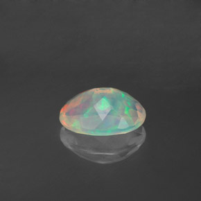 Ópalo multicolor natural de 0,71 ct, transparente, transparente / translúcido