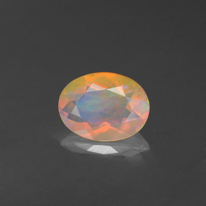 Ópalo multicolor natural de 0,70 ct, transparente, transparente / translúcido