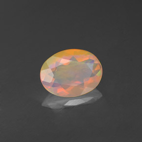 Ópalo multicolor natural de 0,70 ct, transparente, transparente / translúcido