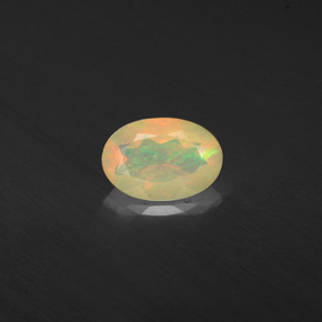 Ópalo multicolor natural de 0,41 ct, transparente, transparente / translúcido