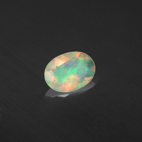 Ópalo multicolor natural de 0,37 ct, transparente, transparente / translúcido