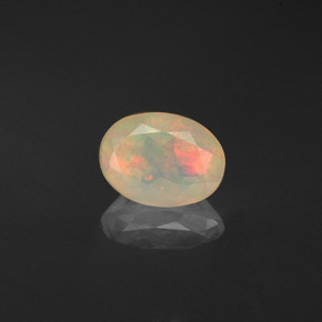 Ópalo multicolor natural de 0,50 ct, transparente, transparente / translúcido