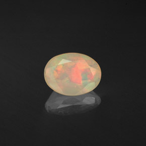 Ópalo multicolor natural de 0,50 ct, transparente, transparente / translúcido