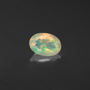 Ópalo multicolor natural de 0,36 ct, transparente, transparente / translúcido
