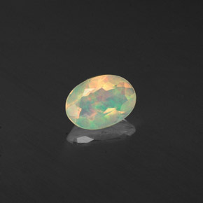 Ópalo multicolor natural de 0,36 ct, transparente, transparente / translúcido