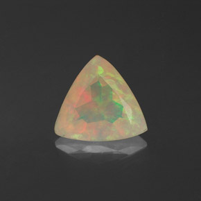 Ópalo multicolor natural de 0,82 ct, transparente, transparente / translúcido