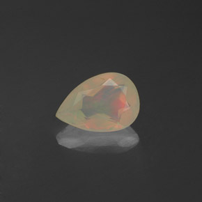 Ópalo multicolor natural de 0,38 ct, transparente, transparente / translúcido