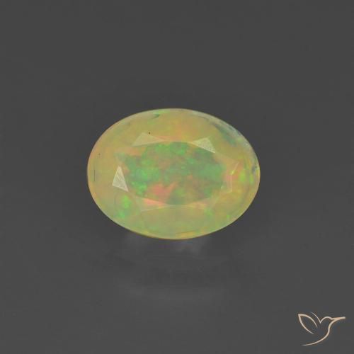 0.73ct Natural Multicolor Ópalo, Ovalada, Translúcido