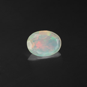 Ópalo multicolor natural de 0,58 ct, transparente, transparente / translúcido