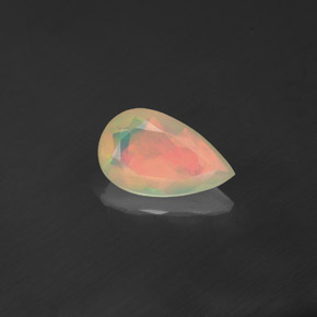 Ópalo multicolor natural de 0,82 ct, transparente, transparente / translúcido