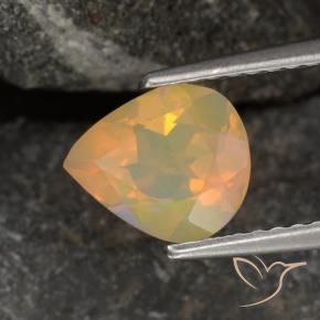 Ópalo Multicolor natural de 0.85 ct, En forma de pera, Transparente