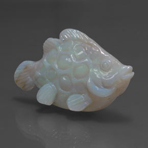 Ópalo multicolor natural de 23,81 ct, forma elegante, opaco
