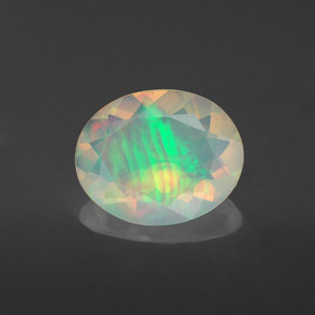 Ópalo multicolor natural de 1,52 ct, transparente, transparente / translúcido