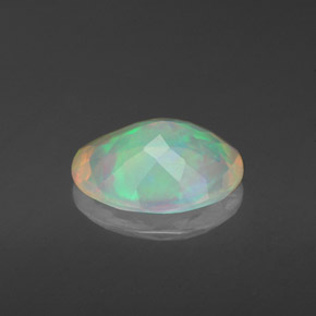 Ópalo multicolor natural de 1,52 ct, transparente, transparente / translúcido