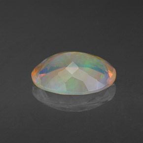 Ópalo multicolor natural de 1,97 ct, transparente, transparente / translúcido