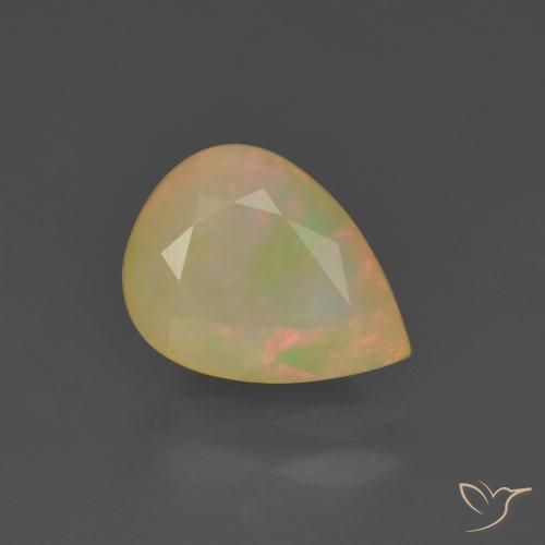 1.08ct Natural Multicolor Ópalo, En forma de pera, Translúcido, Photo A