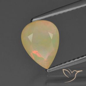 Ópalo Multicolor natural de 1.08 ct, En forma de pera, Translúcido