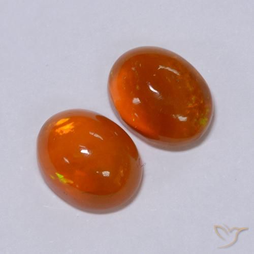 2.56ctw Natural Naranja intenso Ópalo, Ovalada, Translúcido