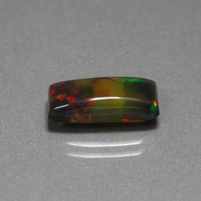 Ópalo Multicolor natural de 2.73 ct, Corte Baguette, Transparente / Translúcido