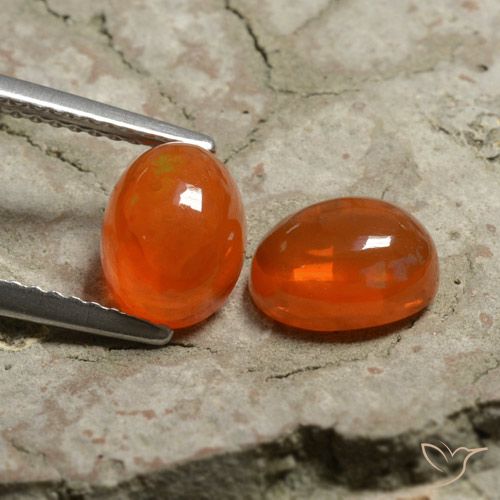 2.03ctw Natural Naranja intenso Ópalo, Ovalada, Transparente