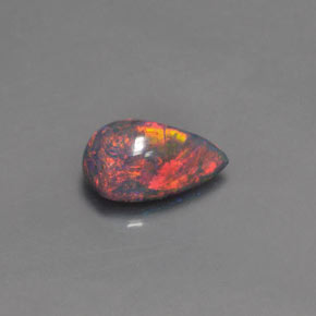 Ópalo Multicolor natural de 1.26 ct, En forma de pera, Opaco