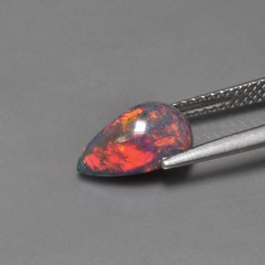 Ópalo Multicolor natural de 1.26 ct, En forma de pera, Opaco
