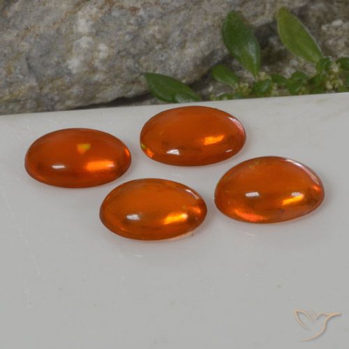 2.53ctw Natural Naranja medio Ópalo, Ovalada, Transparente