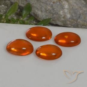 Gemas de Ópalo Naranja medio natural de 2.53 ct, Ovalada, Transparente