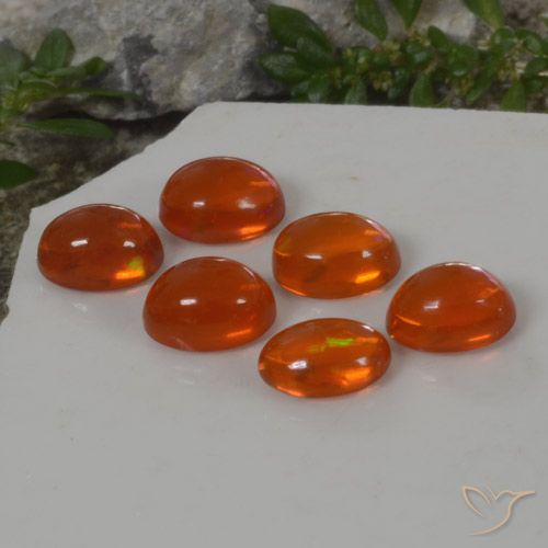 3.69ctw Natural Naranja medio Ópalo, Ovalada, Transparente