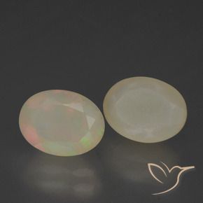 Gemas de Ópalo Multicolor natural de 1.82 ct, Ovalada, Translúcido