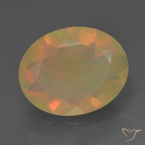 1.30ct Natural Multicolor Ópalo, Ovalada, Translúcido