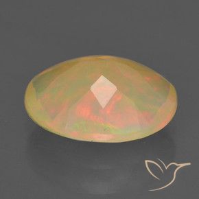 Ópalo Multicolor natural de 1.30 ct, Ovalada, Translúcido