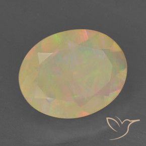 Ópalo Multicolor natural de 1.23 ct, Ovalada, Translúcido