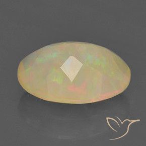 Ópalo Multicolor natural de 1.23 ct, Ovalada, Translúcido