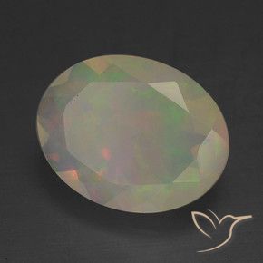 Ópalo Multicolor natural de 1.10 ct, Ovalada, Translúcido