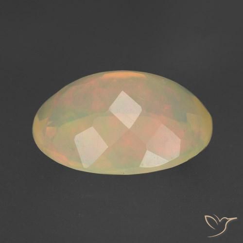 Ópalo Multicolor natural de 1.42 ct, Ovalada, Transparente