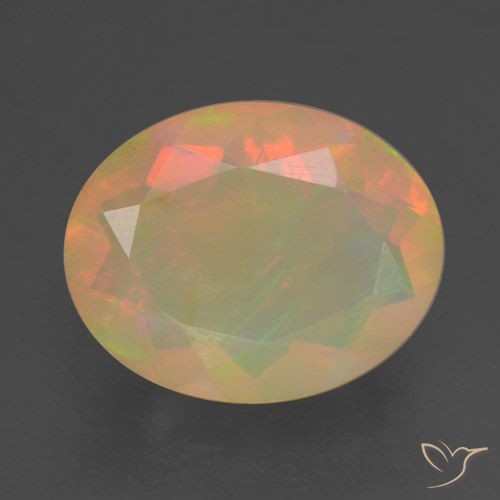 1.33ct Natural Multicolor Ópalo, Ovalada, Transparente