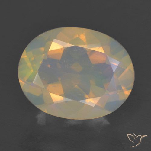 1.51ct Natural Multicolor Ópalo, Ovalada, Transparente
