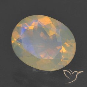 Ópalo Multicolor natural de 1.51 ct, Ovalada, Transparente