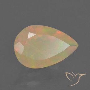 Ópalo Multicolor natural de 1.56 ct, En forma de pera, Translúcido