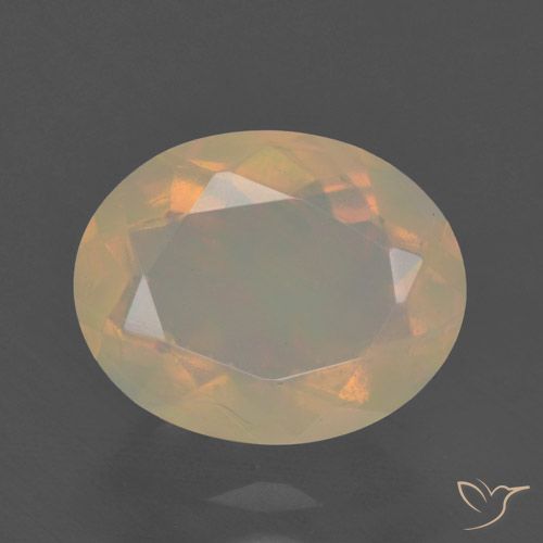 1.57ct Natural Multicolor Ópalo, Ovalada, Translúcido