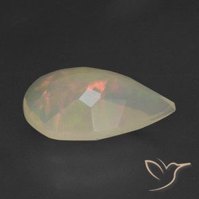 Ópalo Multicolor natural de 1.47 ct, En forma de pera, Transparente