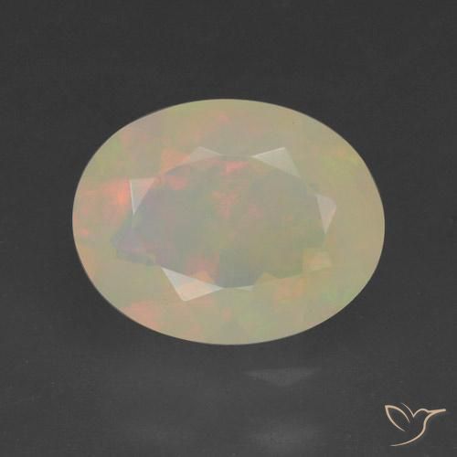 1.13ct Natural Multicolor Ópalo, Ovalada, Translúcido