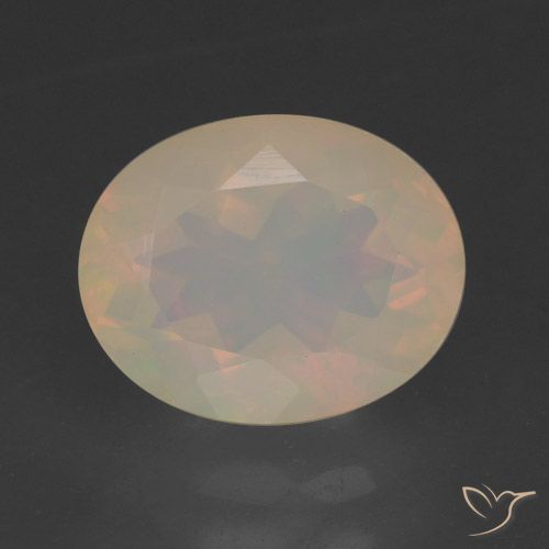 1.92ct Natural Multicolor Ópalo, Ovalada, Translúcido